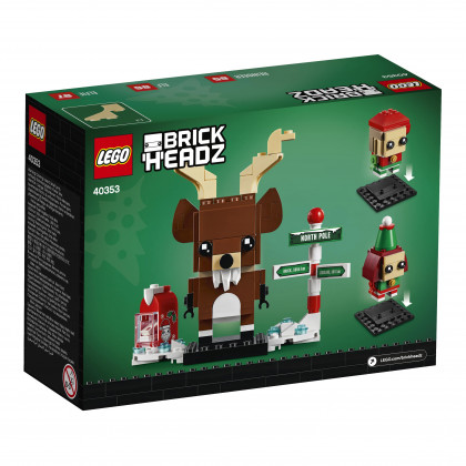 LEGO BrickHeadz Renna, elfo ed elfa - 40353