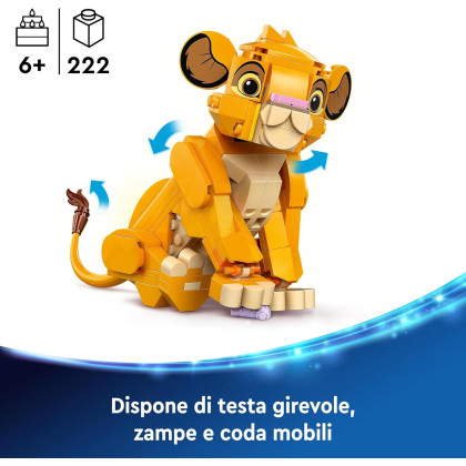 LEGO Disney 43243 - Simba, il cucciolo del Re Leone