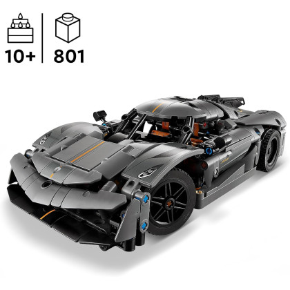LEGO Technic 42173 - Hypercar Koenigsegg Jesko Absolut grigia