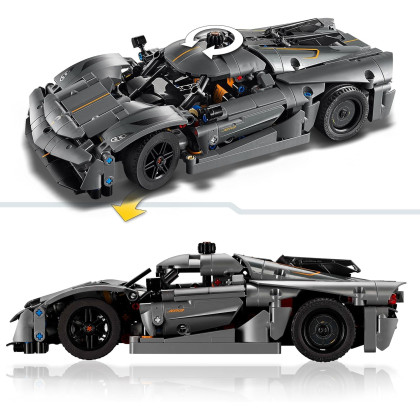 LEGO Technic 42173 - Hypercar Koenigsegg Jesko Absolut grigia