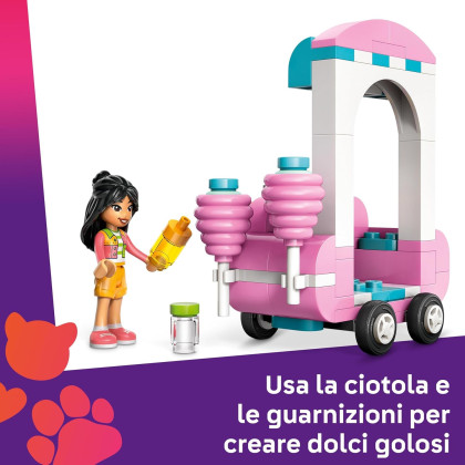 LEGO Friends 42643 - Bancarella di zucchero filato e scooter