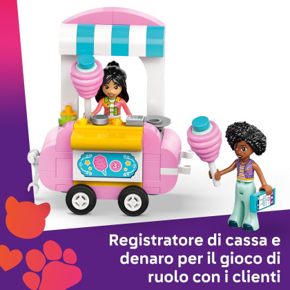 LEGO Friends 42643 - Bancarella di zucchero filato e scooter