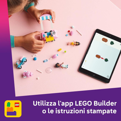 LEGO Friends 42643 - Bancarella di zucchero filato e scooter