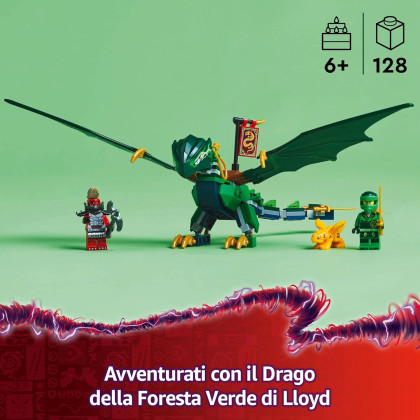 LEGO Ninjago 71829 - Drago della foresta verde di Lloyd