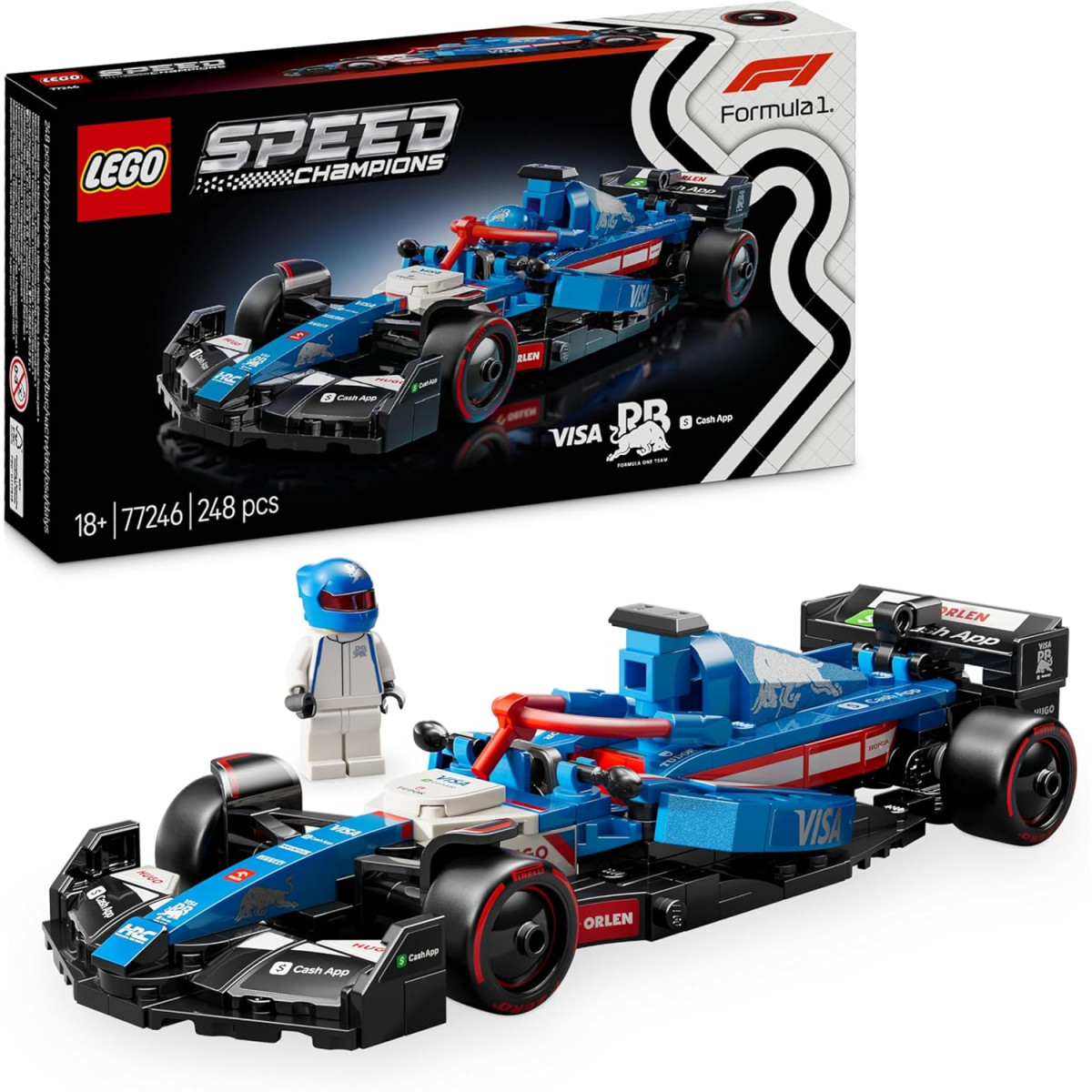 LEGO Speed Champions 77246 - Auto da corsa F1® Visa Cash App RB VCARB 01