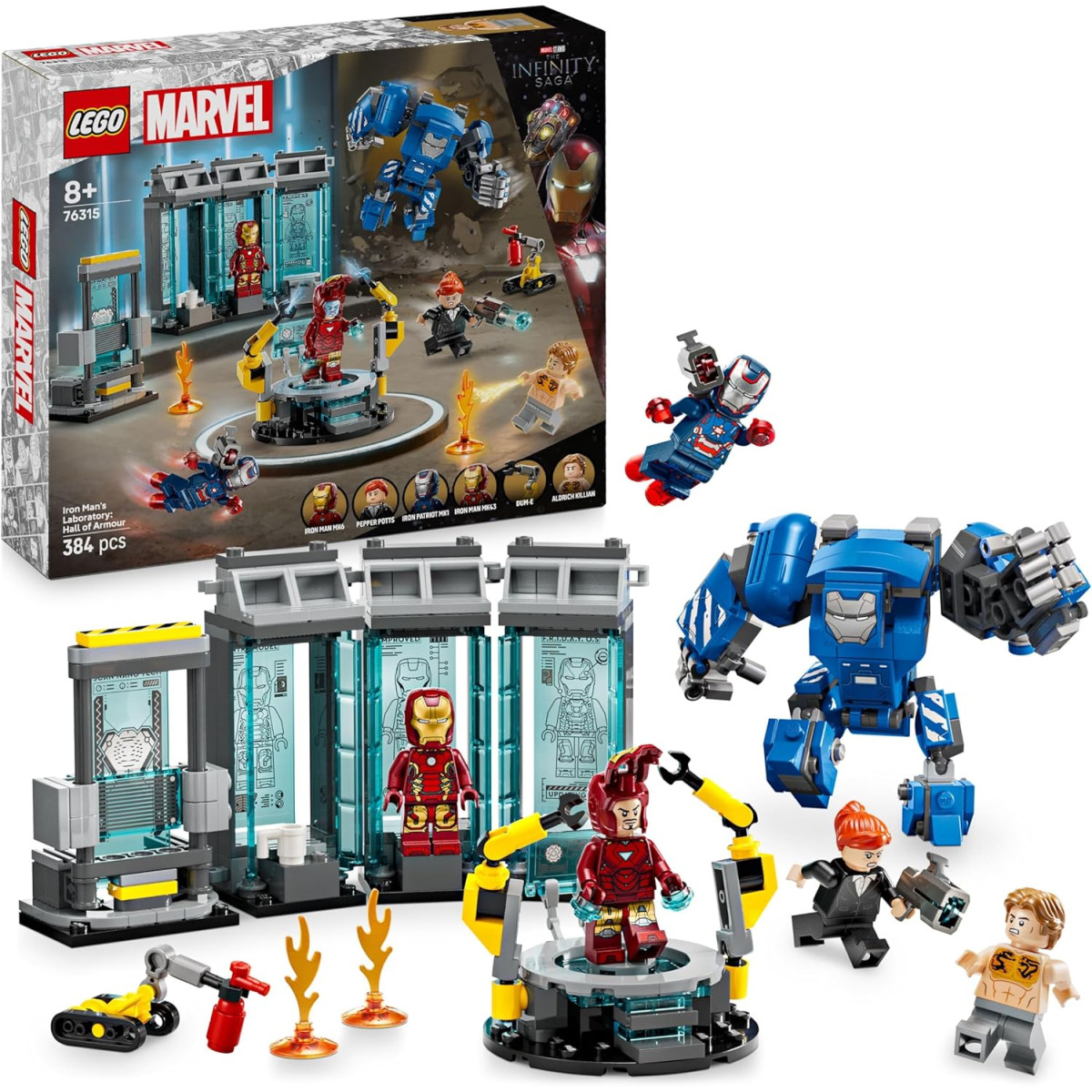 LEGO Marvel 76315 - Laboratorio di Iron Man: Sala delle Armature