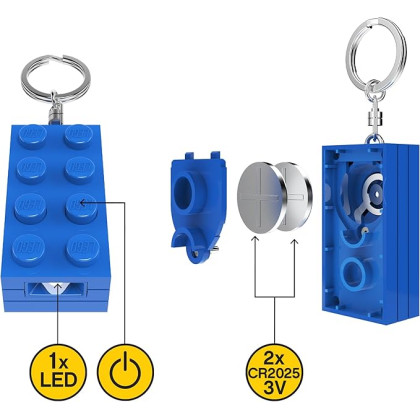 LEGO Portachiavi LED mattoncino blu KE234HB