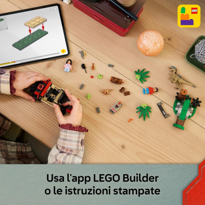 LEGO Jurassic World 76972 - Fuga dal Raptor sul fuoristrada