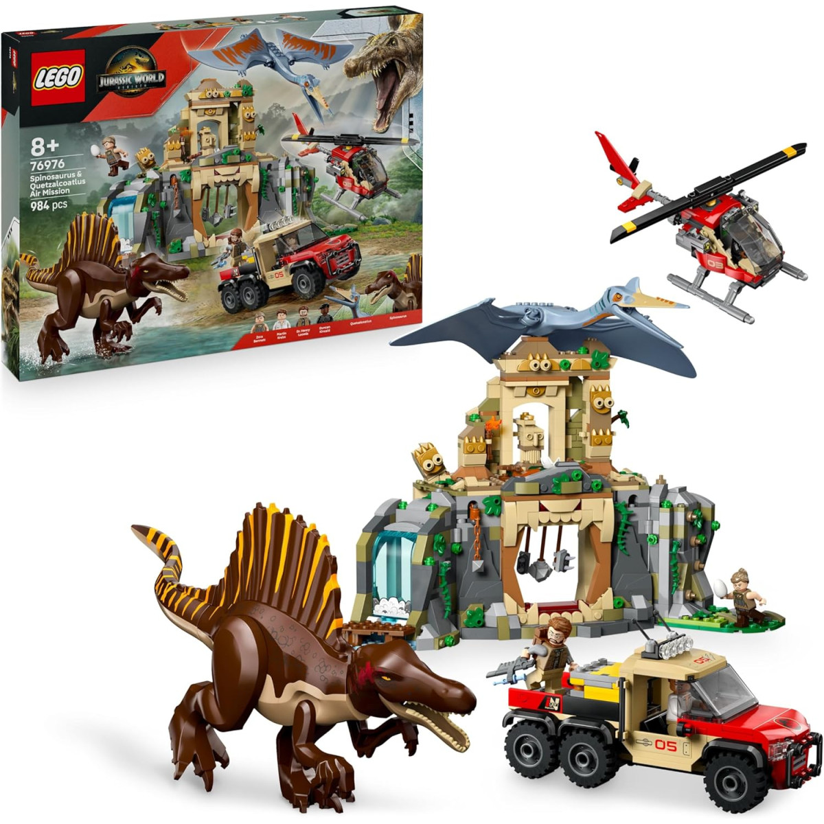 LEGO Jurassic World 76976 - Missione aerea con Spinosauro e Quetzalcoatlus