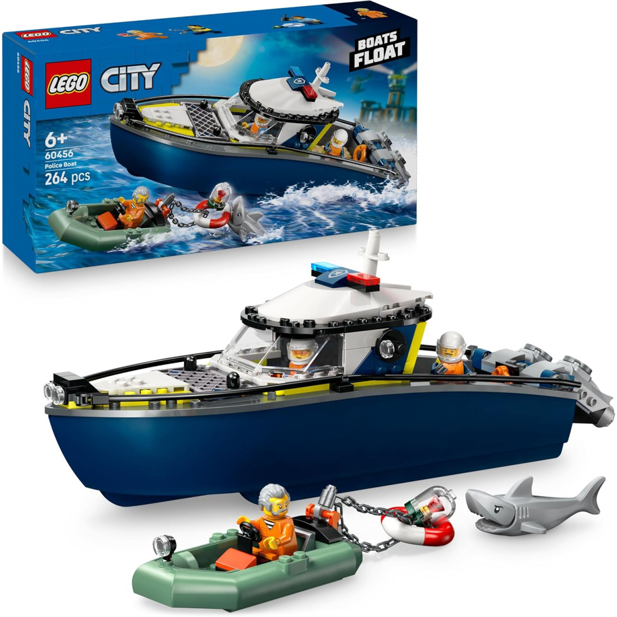 LEGO City 60456 - Inseguimento del motoscafo della Polizia