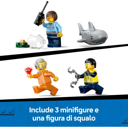 LEGO City 60456 - Inseguimento del motoscafo della Polizia