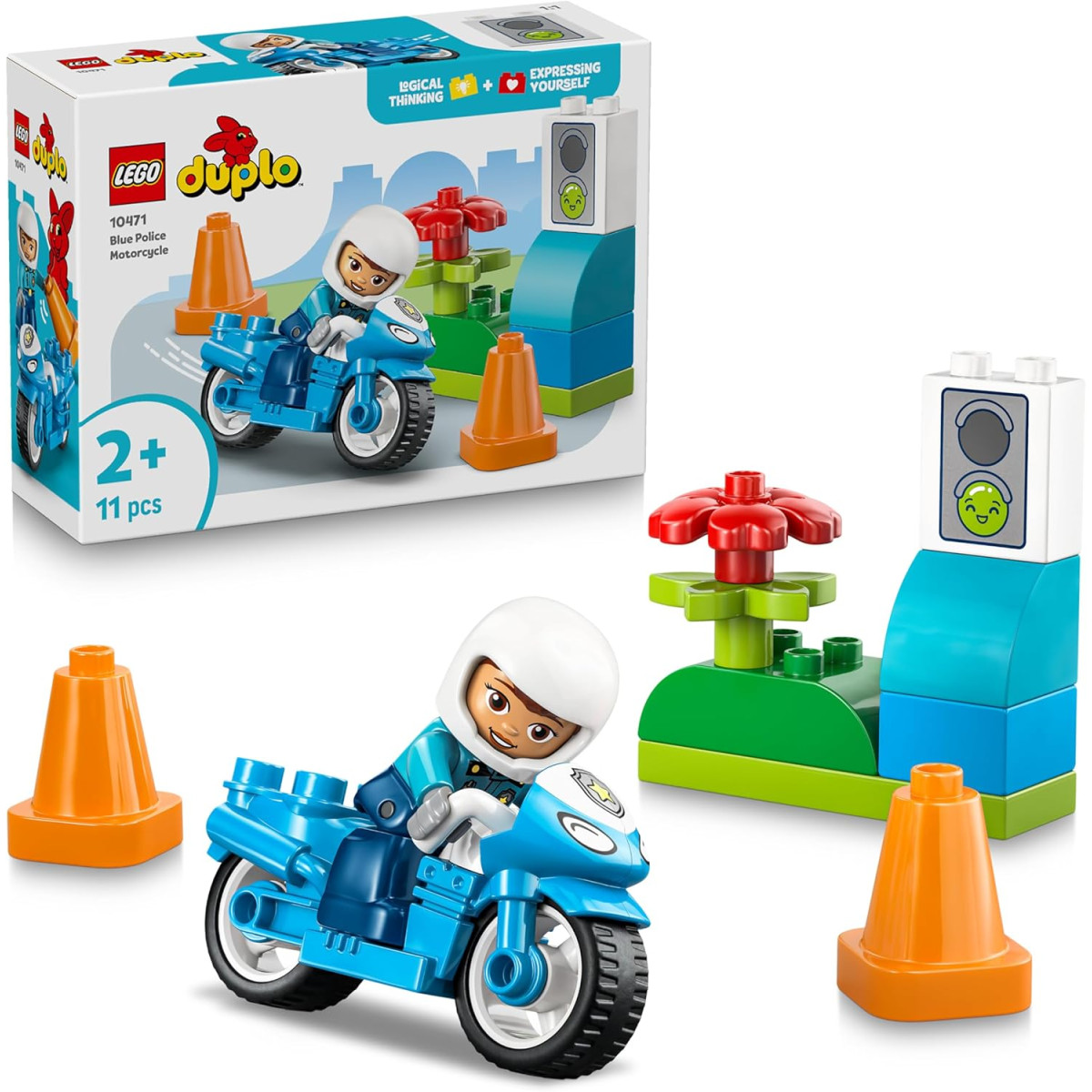 DUPLO 10471 - Motocicletta blu della Polizia