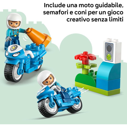 DUPLO 10471 - Motocicletta blu della Polizia