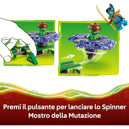 LEGO Ninjago 71849 - Nya contro Spinner Mostro della Mutazione