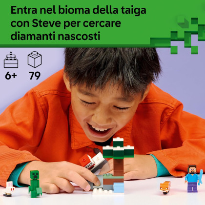 LEGO Minecraft 21583 - Avventura di Steve nella taiga