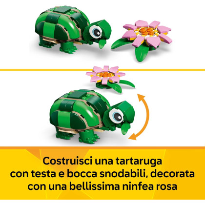 LEGO Creator 31377 - Tartaruga con fiore di ninfea