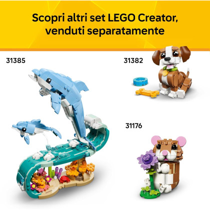LEGO Creator 31377 - Tartaruga con fiore di ninfea