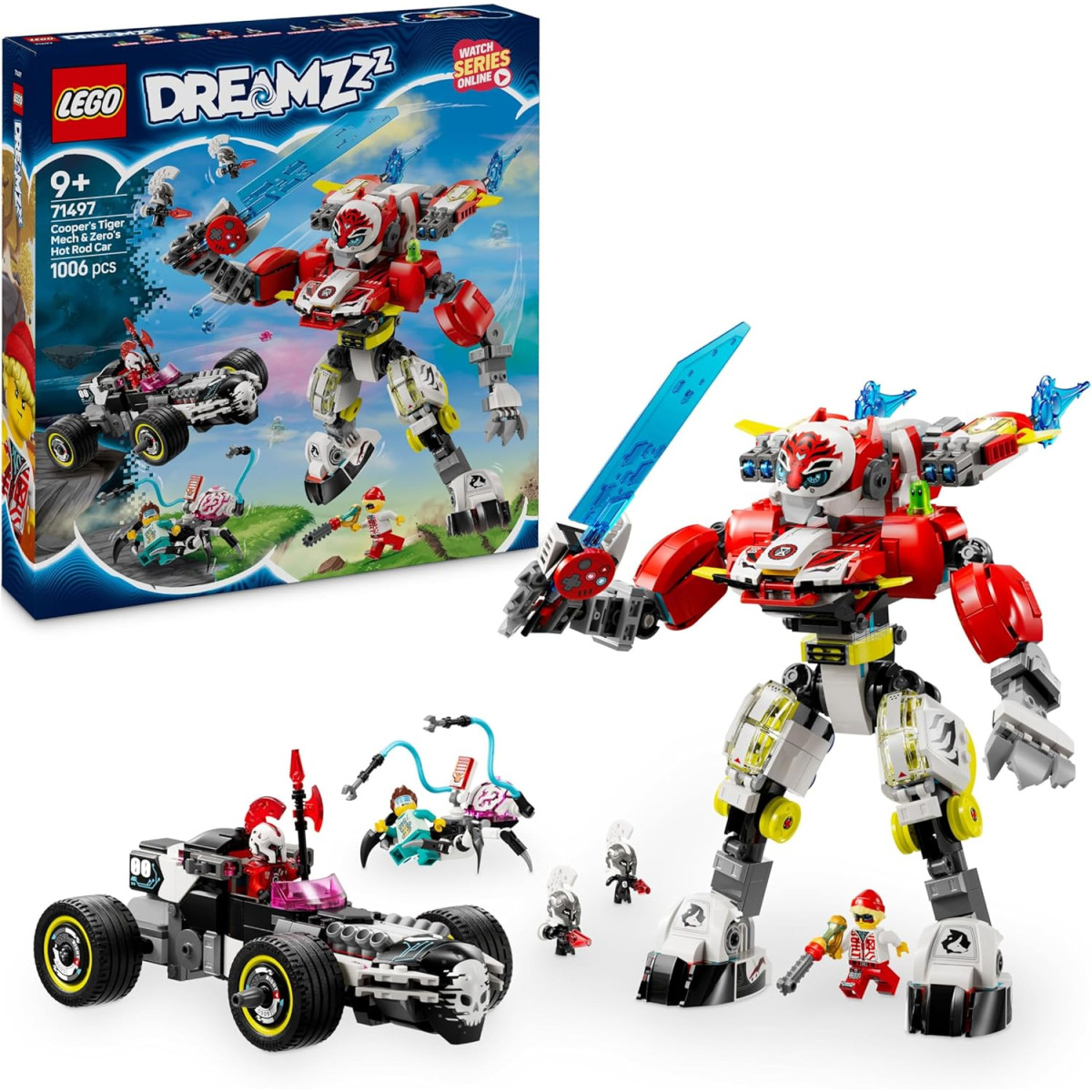 LEGO Dreamzzz 71497 - Mech tigre di Cooper e Bolide di Zero