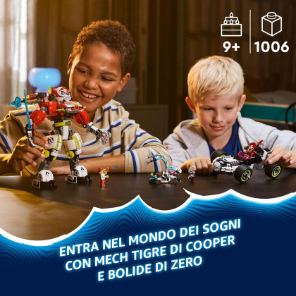 LEGO Dreamzzz 71497 - Mech tigre di Cooper e Bolide di Zero