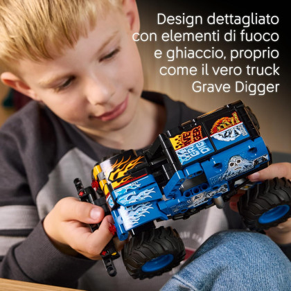 LEGO Technic 42219 - Monster Jam™ Grave Digger™ Fuoco e Ghiaccio