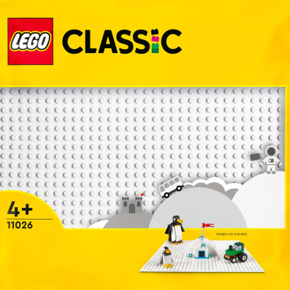 LEGO Classic Mattoncini, Basi per Mattoncini, Giochi per Bambini di 4+ Anni,  con Ruote, Finestre, Porte e 4 Basi, 11717