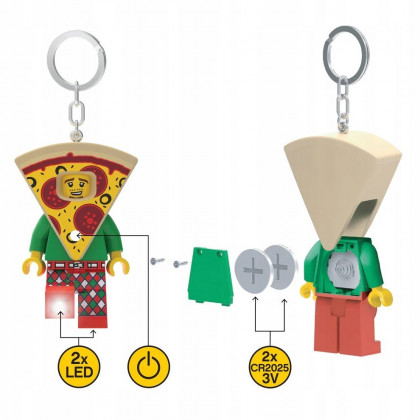 Lego LGL-KE176H - Torcia portachiavi uomo pizza