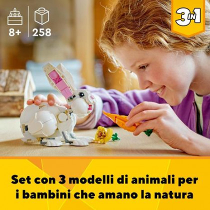 Lego 31133 - Creator 3in1 White Rabbit Toy Animal Set