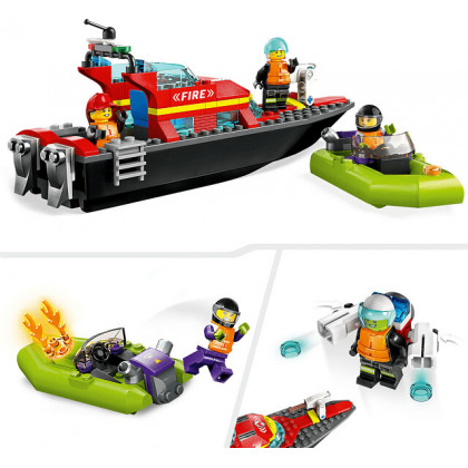 Lego 60373 - City Fire Rescue Boat Toy Building Set