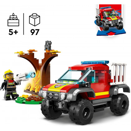 Lego 60393 - City 4x4 Fire Engine Rescue Toy Playset