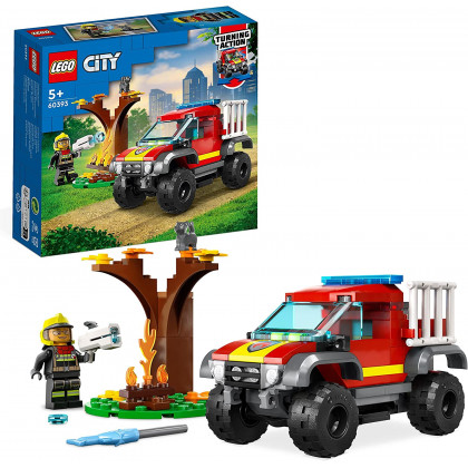 Lego 60393 - City 4x4 Fire Engine Rescue Toy Playset