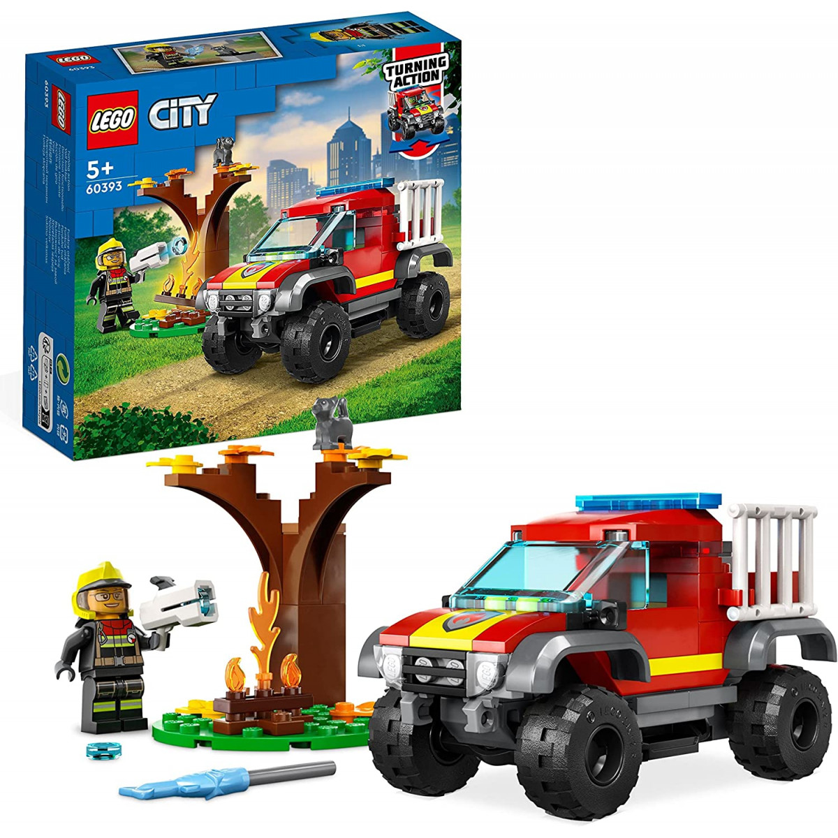 Lego 60393 - City 4x4 Fire Engine Rescue Toy Playset