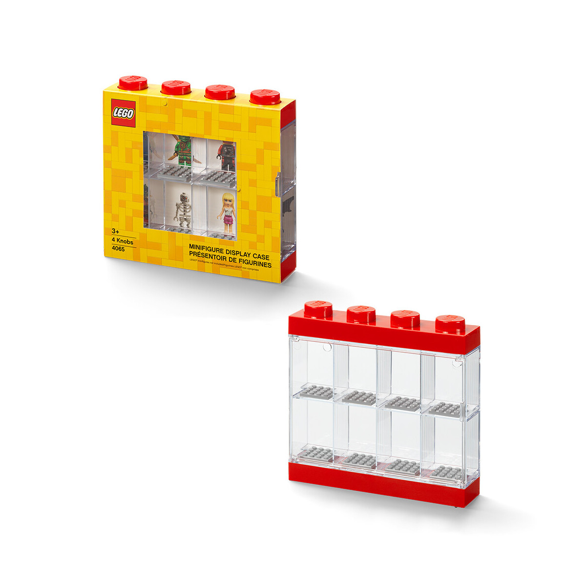 Lego minifigure display 8 posti rosso