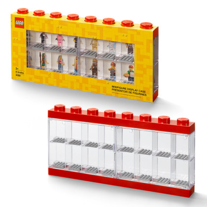 Lego minifigures display 16 posti rosso