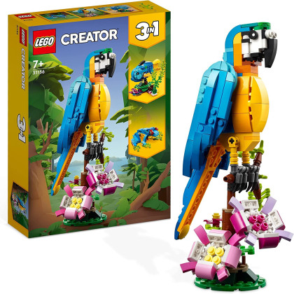 Lego 31136 - Creator 3 in 1 pappagallo esotico