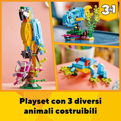 Lego 31136 - Creator 3 in 1 pappagallo esotico